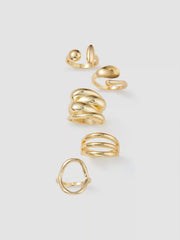 5PCS FLOW WRAP RING SET