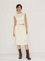 Boat Neck Shirred Top & Cami Top