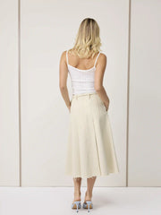 Broderie Anglaise Solid Lace Trim Crop Cami Top
