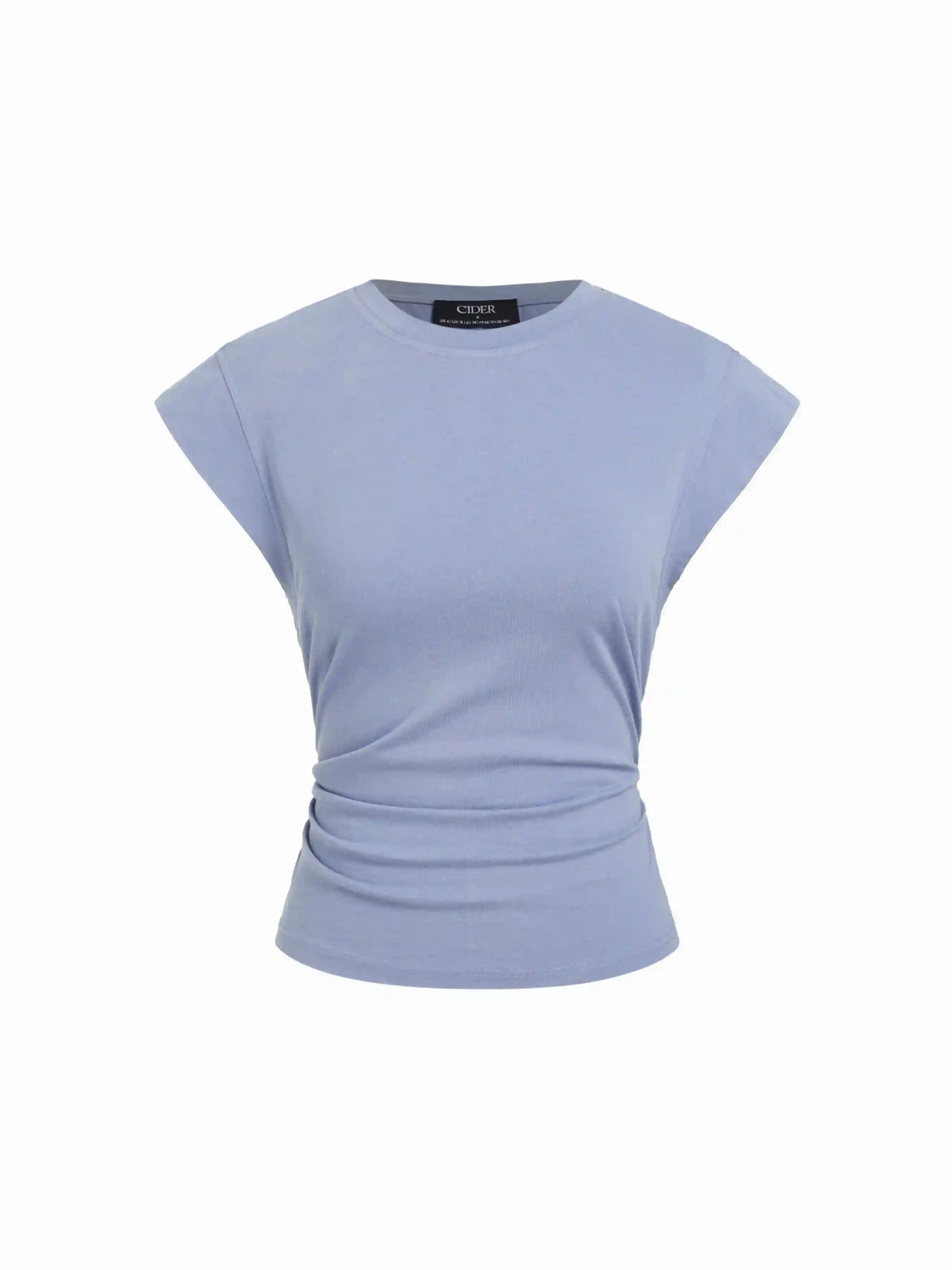 Cotton Sleeveless Ruched Tee