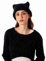 CAT EAR KNITTED BEANIE