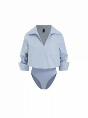 Cotton Collar Long Sleeve Bodysuit