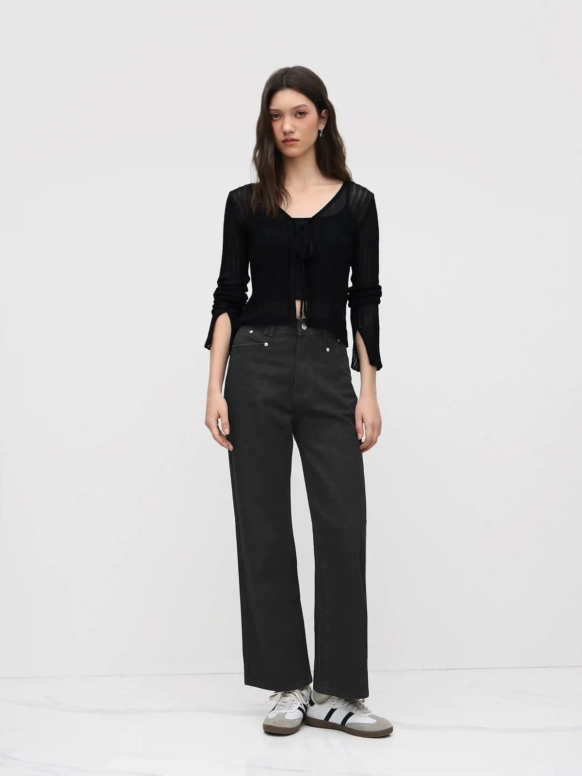 Denim Mid Rise Baggy Jeans