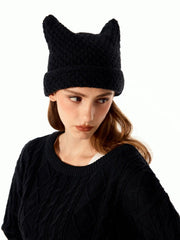 CAT EAR KNITTED BEANIE