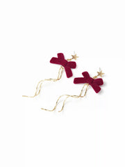 STAR & BOWKNOT DROP EARRINGS