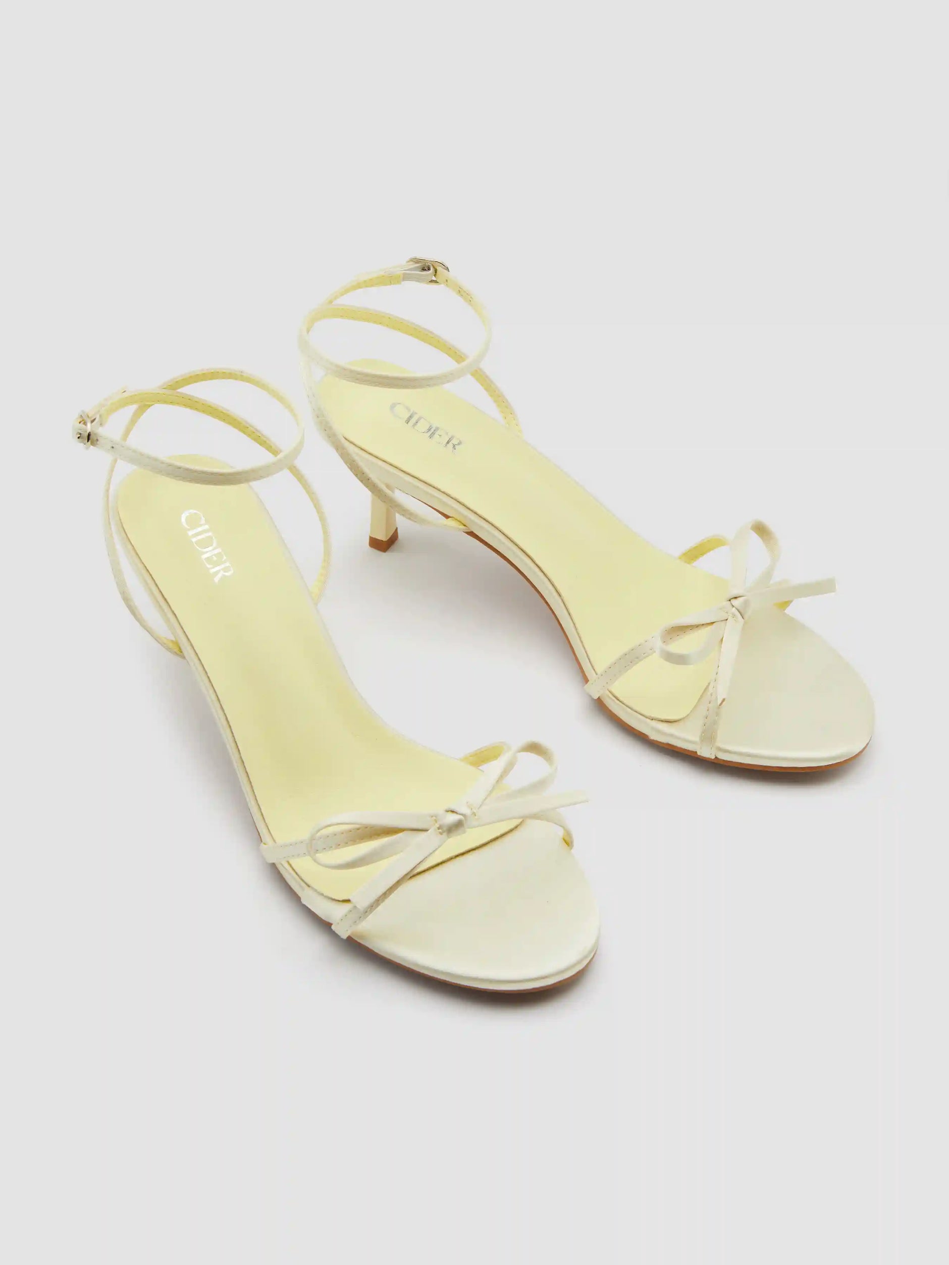 BOWKNOT SATIN KITTEN HEELS