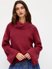 Knit Turtleneck Bell Sleeve Sweater