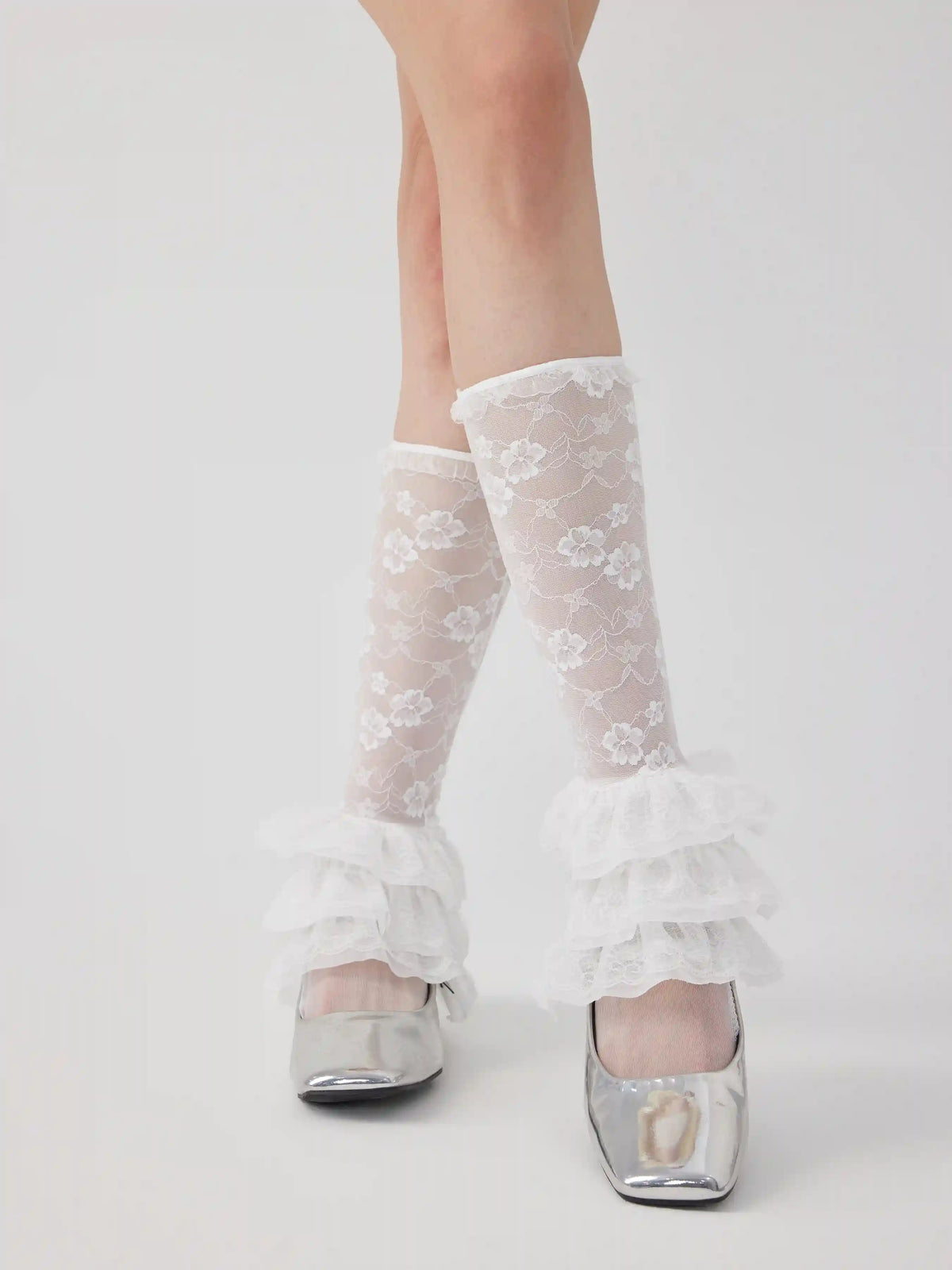 FLOWER LACE LEG WARMERS