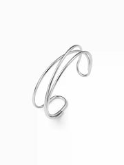 WAVE OPEN BANGLE BRACELET