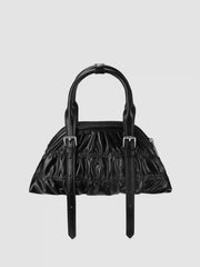 PLEATED ADJUSTABLE STRAP HANDBAG