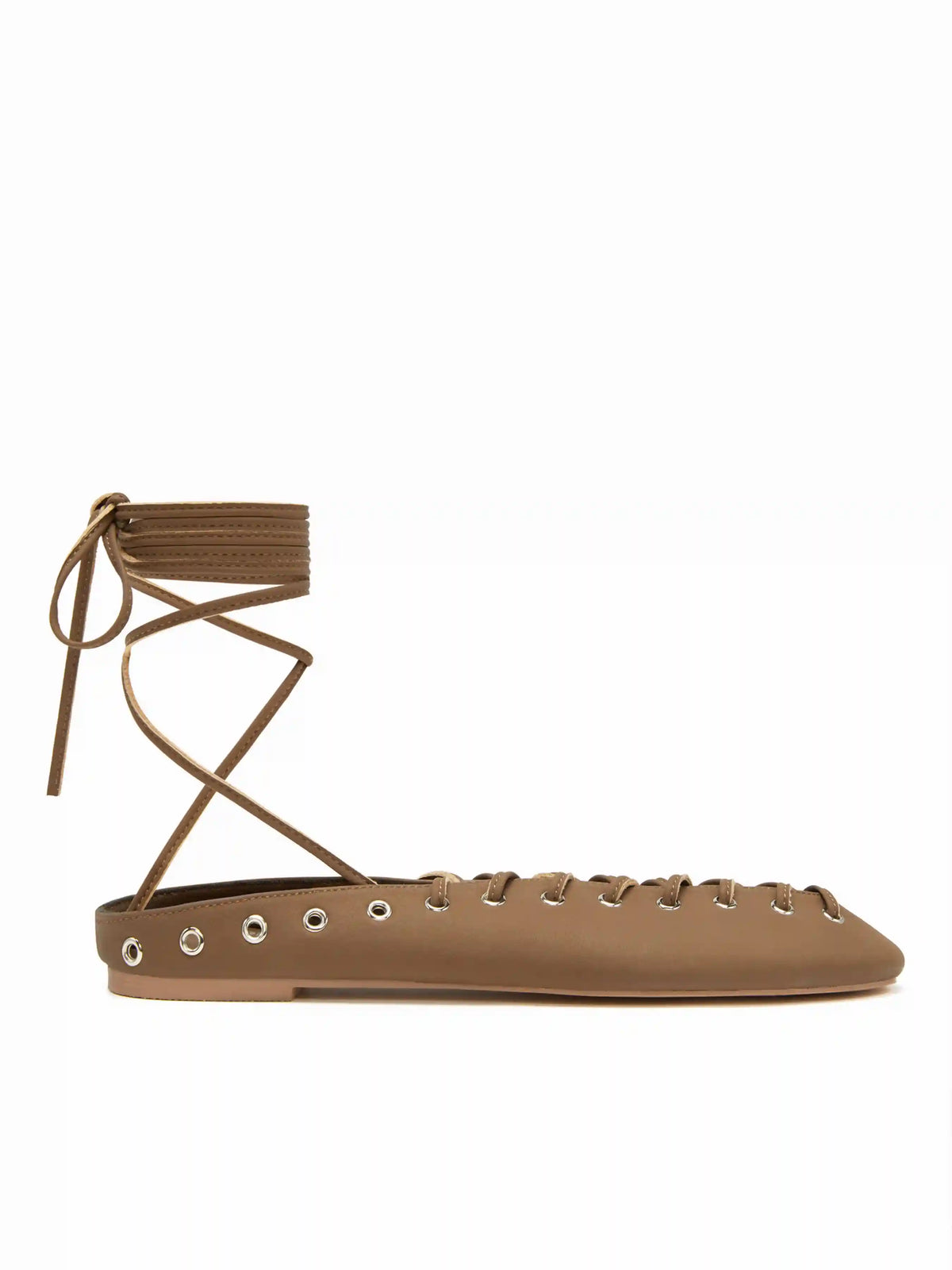 LACE-UP SLINGBACK FLATS