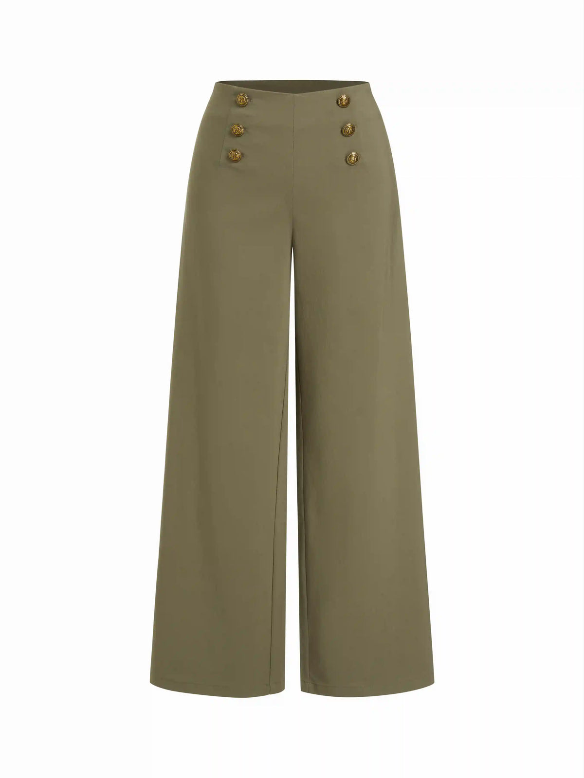 Low Rise Metal Detail Oversized Wide Leg Trousers