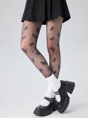 BUTTERFLY PATTERN TIGHTS