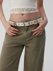 FLOWER LACE BUCKLE BELT