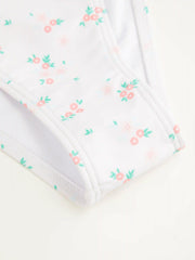 Halter Neckline Floral Tankini Tie Side Bikini Set