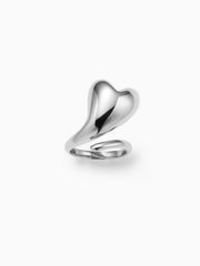 HEART 18K GOLD PLATED STAINLESS STEEL OPEN RING