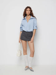 Cotton Collar Long Sleeve Bodysuit