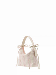 BOWKNOT & FLORAL HANDBAG