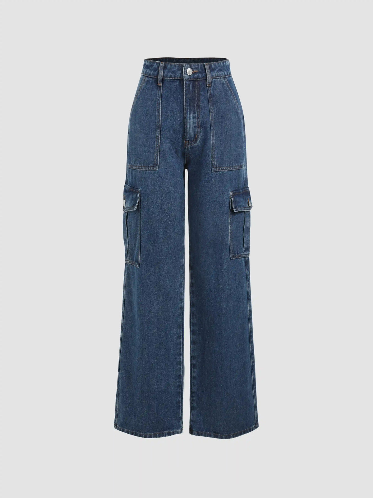 Alessia Solid Cargo Jeans