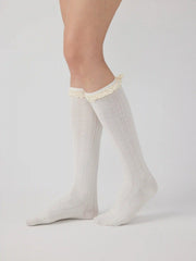 CRIMPED TRIM OVER THE CALF SOCKS