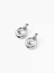 DOOR KNOCKER 18K GOLD PLATED STAINLESS STEEL DROP EARRINGS
