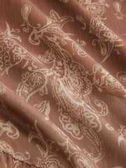 Chiffon Mid Rise Paisley Bloomer Trousers Curve & Plus