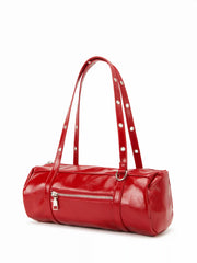 EYELET CYLINDRICAL SHOULDER BAG