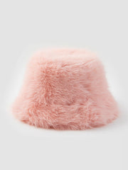 Solid Fluffy Bucket Hat