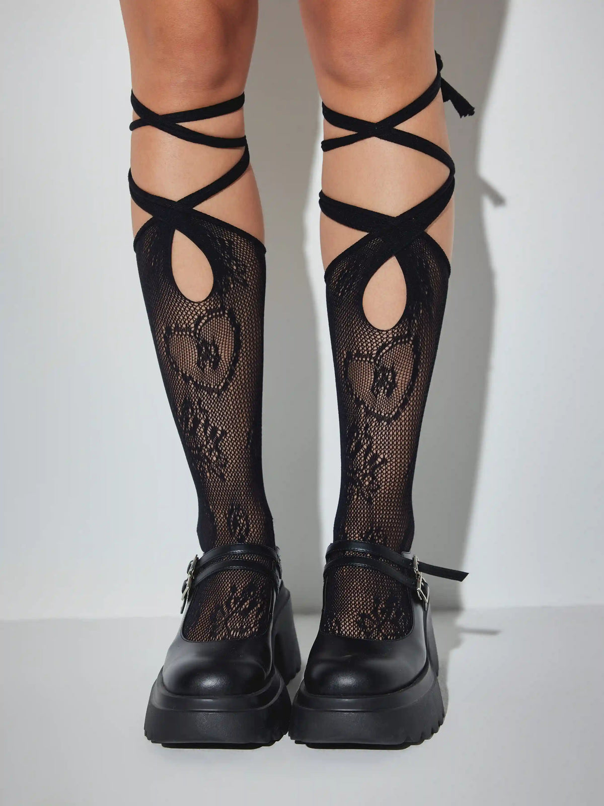 Lace Up Over the Calf Socks