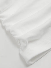 Mid Sleeve Ruched Tee