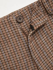Wool-blend Mid Rise Houndstooth Shorts