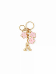 FLOWER & LETTER KEYCHAIN
