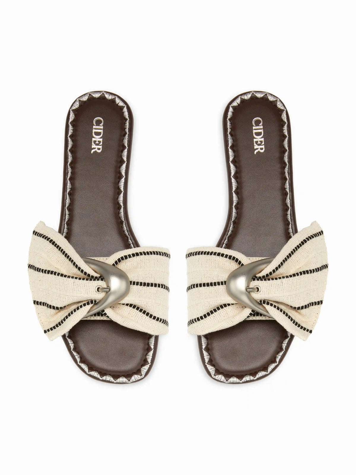 BUCKLE SQUARE TOE SLIPPERS