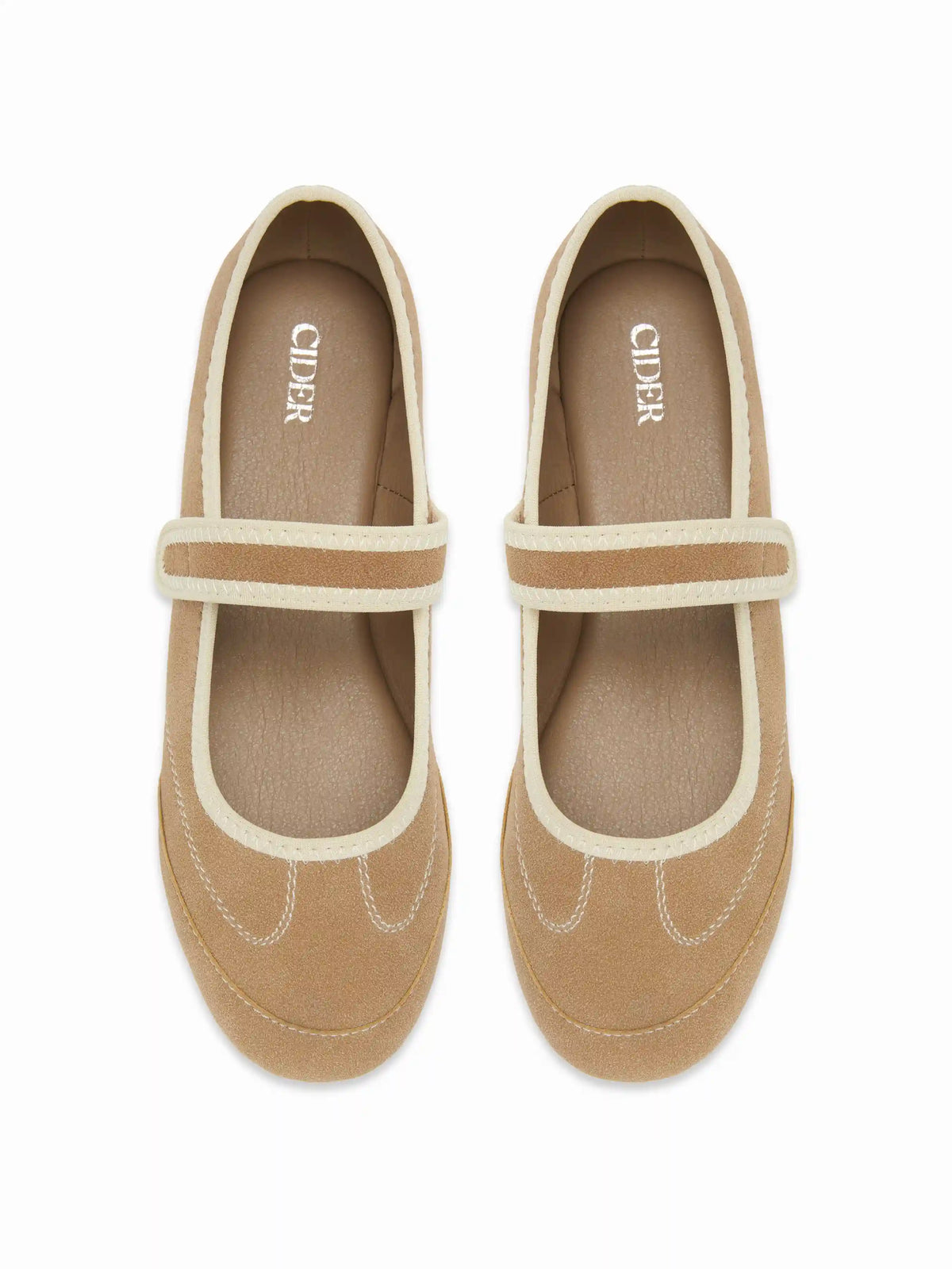 ROUND TOE FAUX SUEDE FLATS