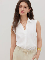 Cotton-blend Button Shirt Bodysuit