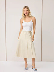 Broderie Anglaise Solid Lace Trim Crop Cami Top
