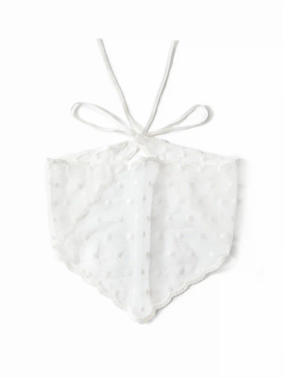 POLKA DOT LACE HEADSCARF
