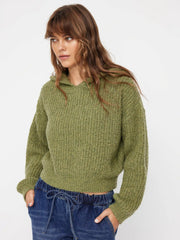 Knit Long Sleeve Oversized Hoodie
