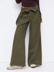 Denim Button Oversized Wide Leg Overall