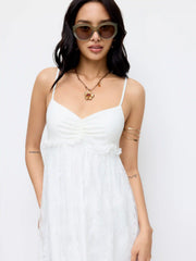 Lace Panel Babydoll Cami Mini Dress