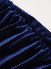 Velvet U-neckline Rhinestone Draped Ruched Corset Mini Dress