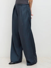 High Rise Pleated Wide Leg Trousers