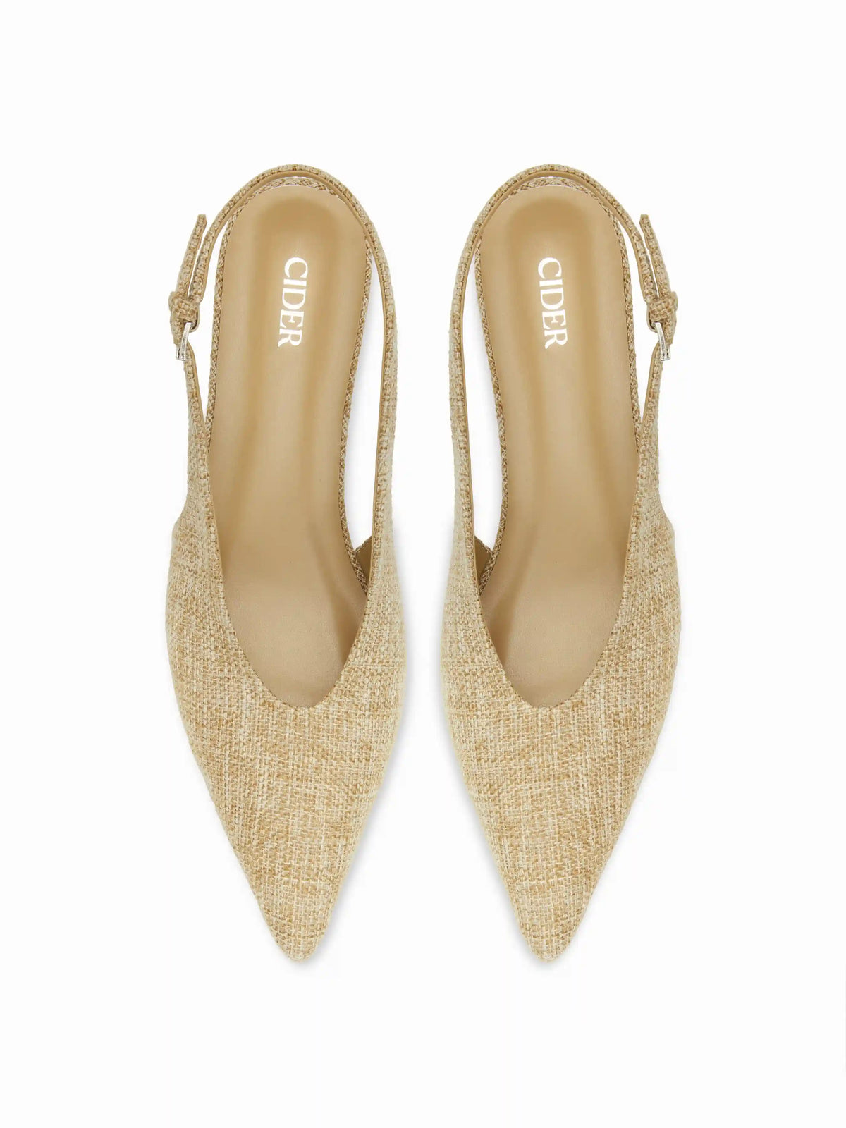 POINTED TOE SLINGBACK KITTEN HEELS