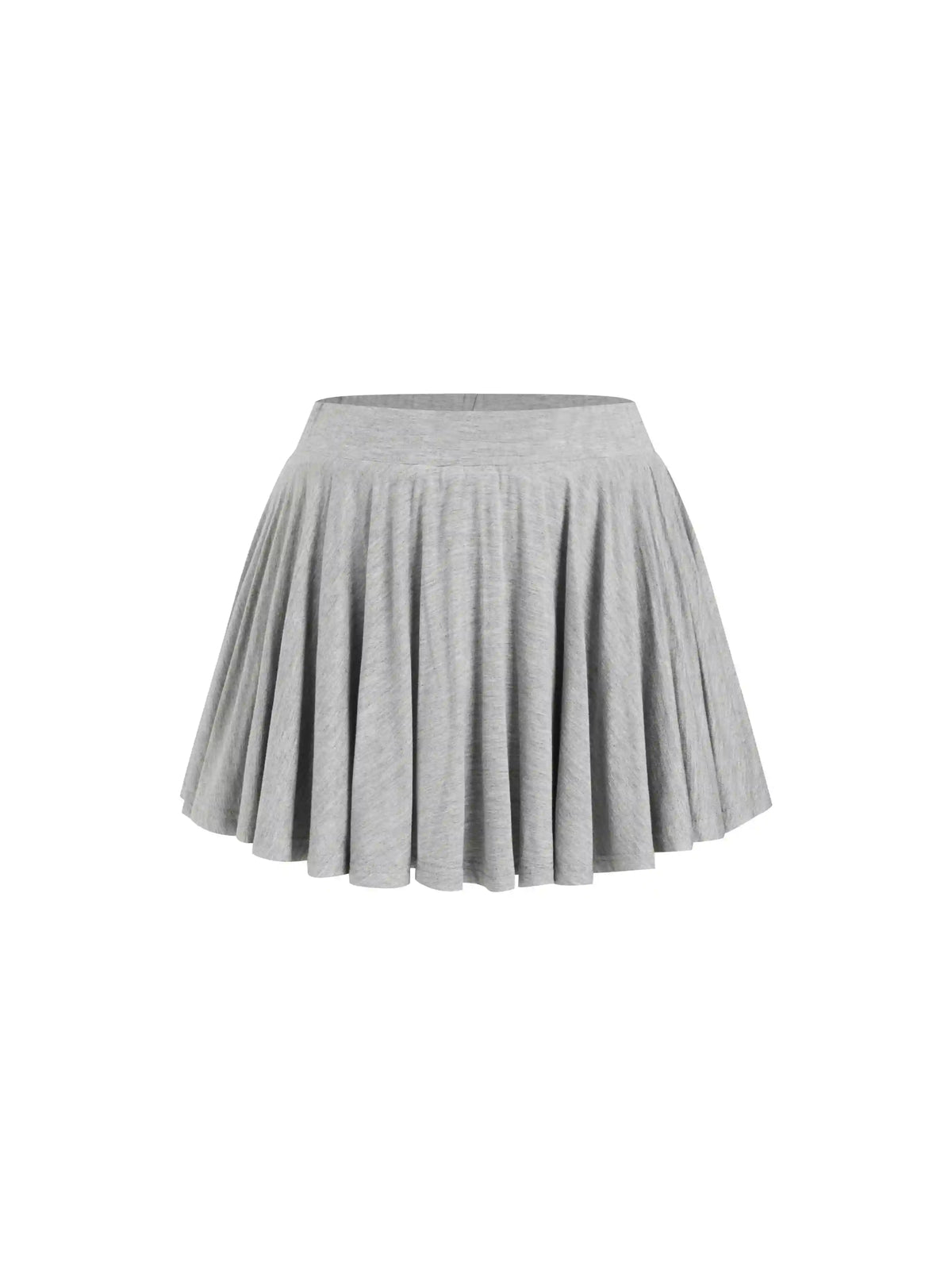 High Stretch Mid Rise Pleated Mini Skirt
