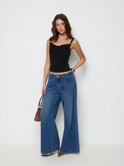 Viscose Cowl Neck Twist Knotted Cami Top with Metal Detail