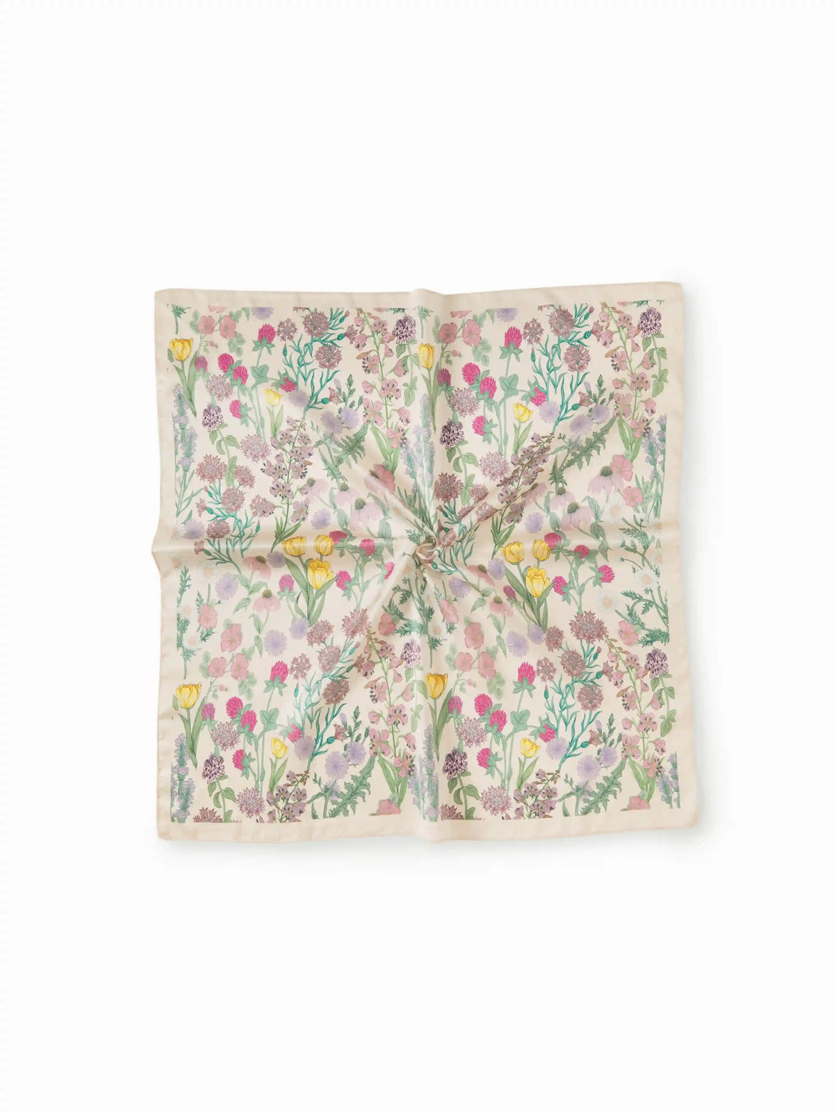 FLORAL & LEAF SQUARE HEADSCARF