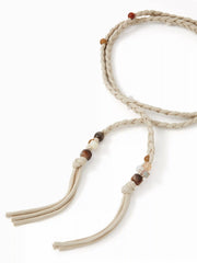 BEADED LACE-UP WAIST CHAIN