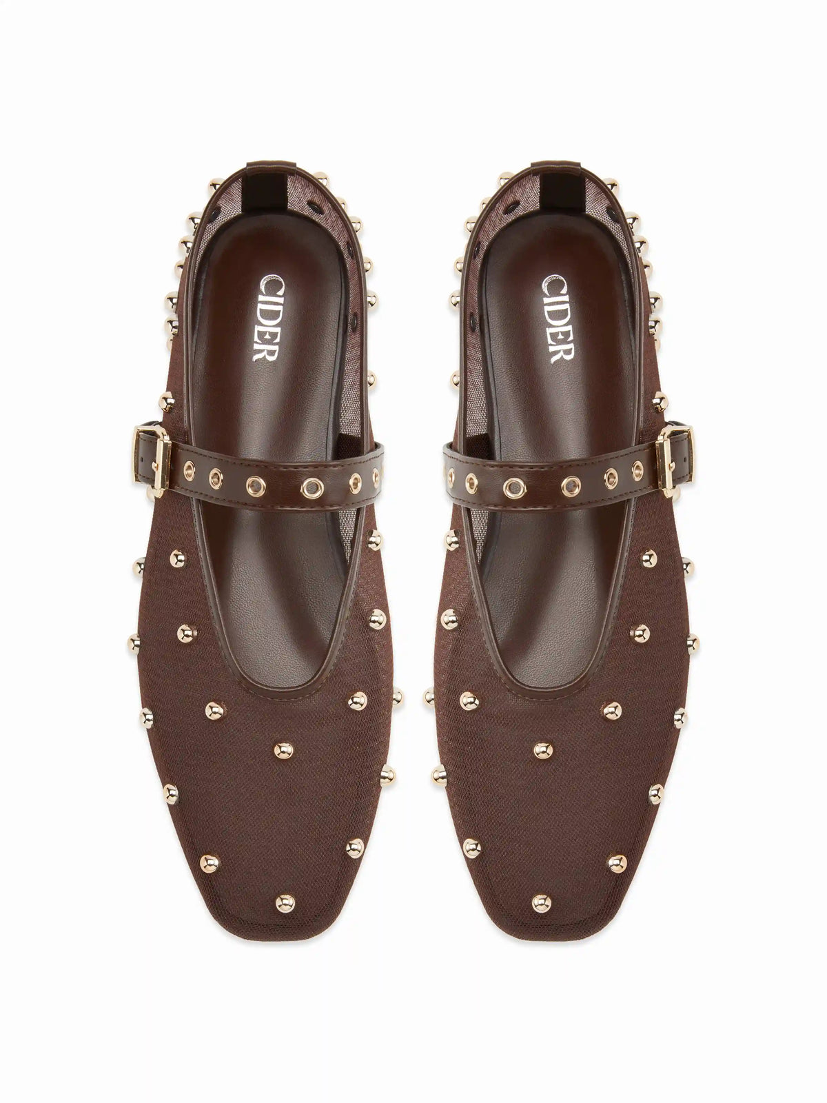 STUDDED MESH FLATS