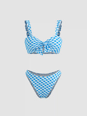 Check Lettuce Trim Bikini Set