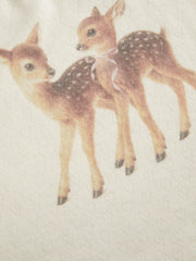 Round Neckline Deer Graphic Lace Trim Cami Top